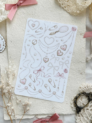 Leelajournals Sticker Sheet - Pearly Things