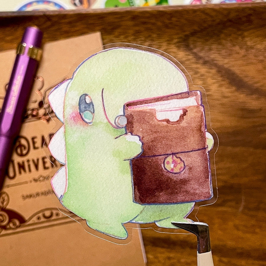Sakuradragon - Dino's Journal Clear Sticker