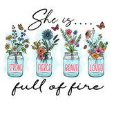 Savannah and James Co - Vinyl Sticker - She Is Full of Fire