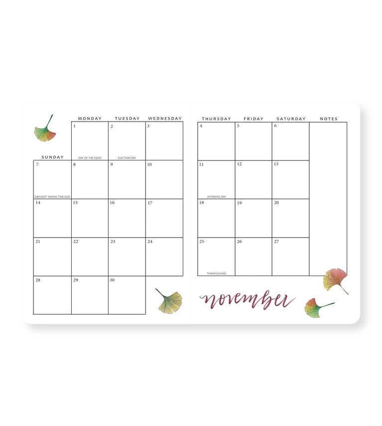 Linda Tong Planners - 2027 Monthly Planner - Cherry Blossom