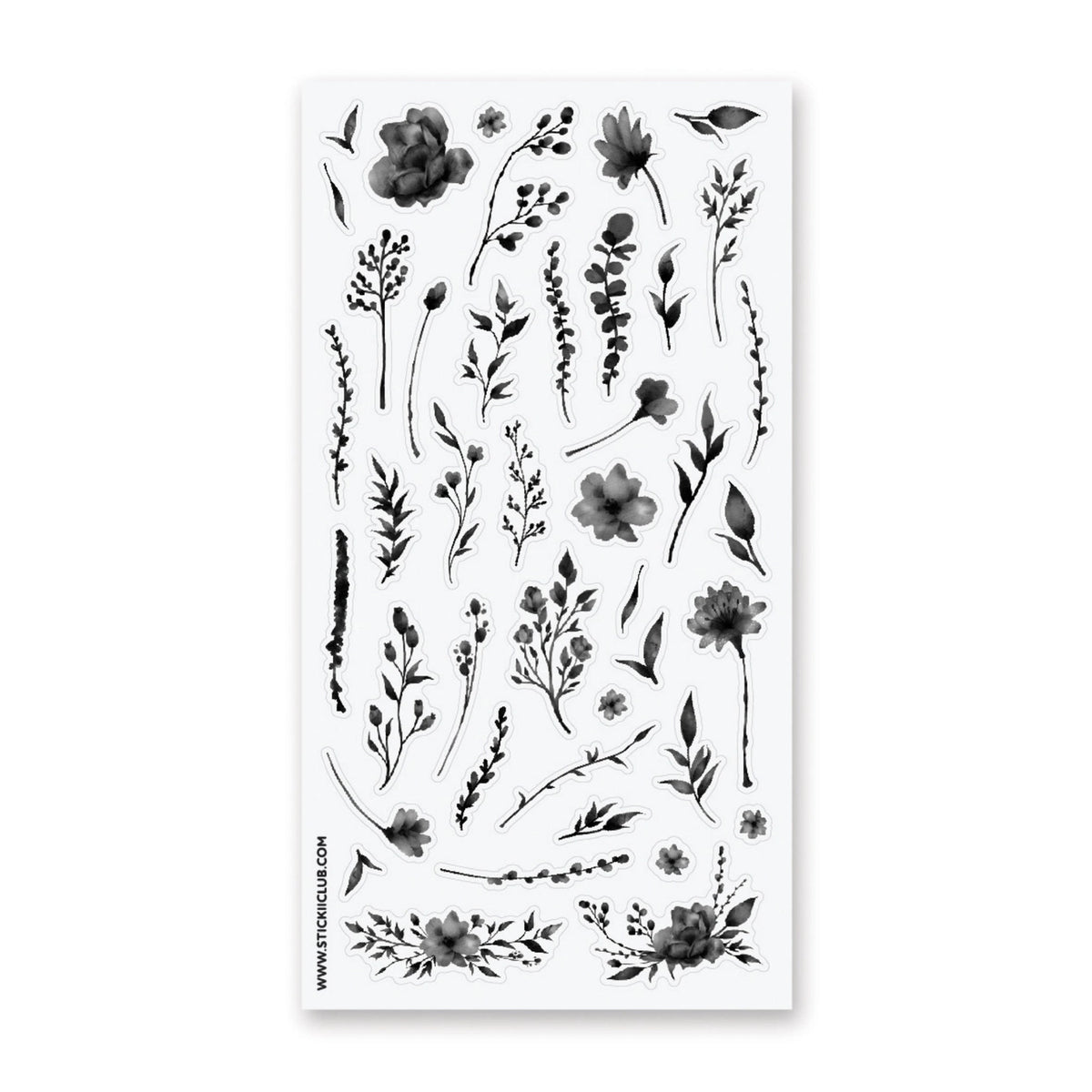 STICKII Sticker Sheet - Dark Flowers