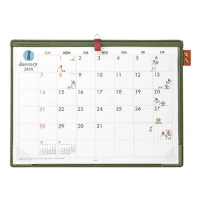 Midori 2024 Calendar A4 Desk Calendar - Ojisan