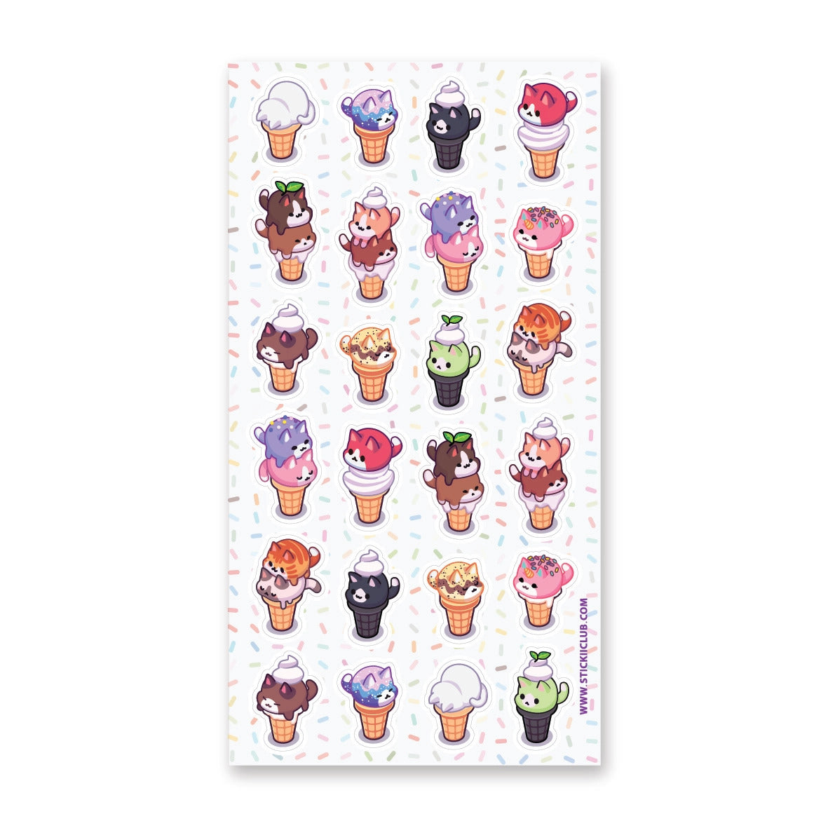 STICKII Sticker Sheet - Cat Cones