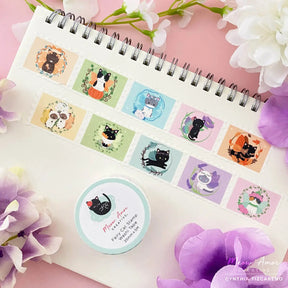 Meow Amor Creative - Fairy Cats Stamp Washi Tape