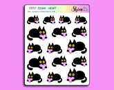 Shine Sticker Studio - Sticker Sheet - Edgar the Cat Heart Planner Stickers