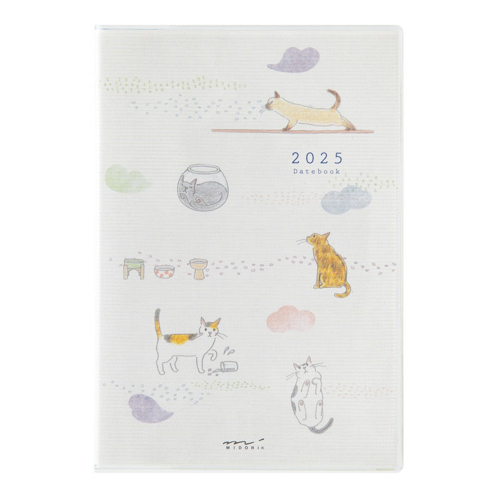 Midori 2025 Pocket Diary (B6) - Cat