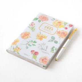 Midori 2025 Pocket Diary (B6) - Country Time Flower