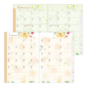 Midori 2025 Pocket Diary (B6) - Country Time Flower