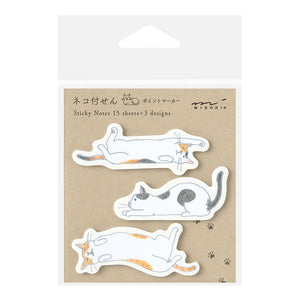 Midori Sticky Notes - Point - Cat Stretching Out