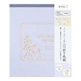 Midori - Color Shikishi - Gypsophila Pattern Sticker and Envelope Set