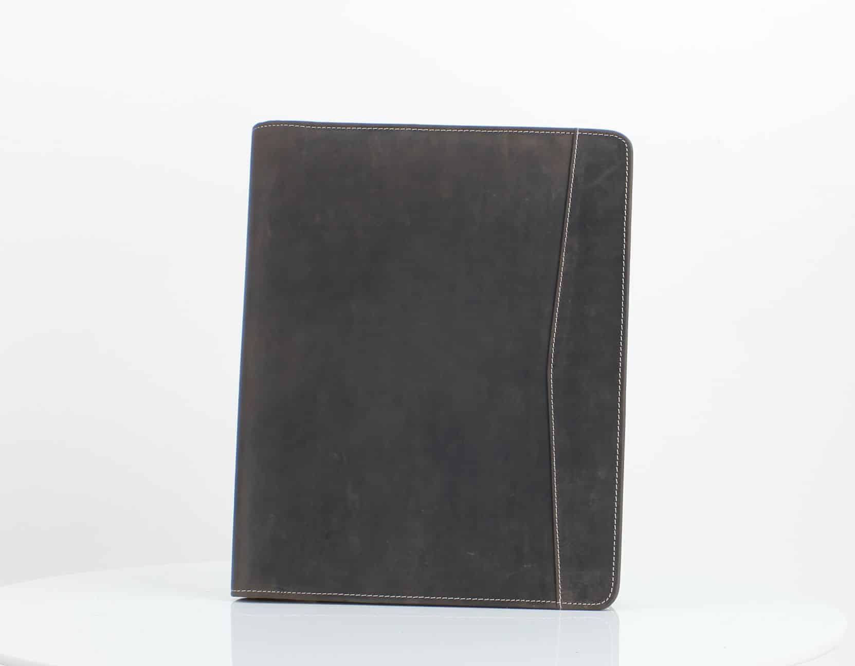 Leather Impressions Inc - American Bison Hunter Leather Padfolio - Zippered