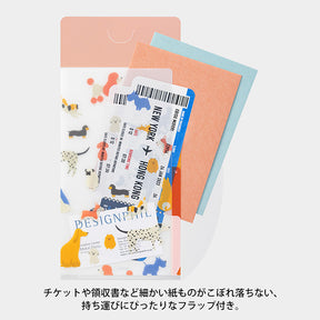 Midori 3 Pocket Clear Folder A5 Slim with Flap Dogs