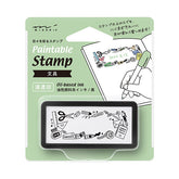 Midori Paintable Stamp - Pre Inked - Half Size Stationery