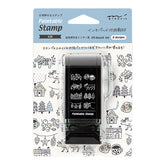 Midori  Paintable Rotating Stamp - Self Inking - Dial Nordic Pattern