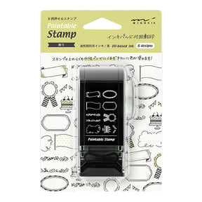 Midori  Paintable Rotating Stamp - Self Inking - Dial Decorative Pattern