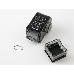 Midori  Paintable Rotating Stamp - Self Inking - Dial Decorative Pattern