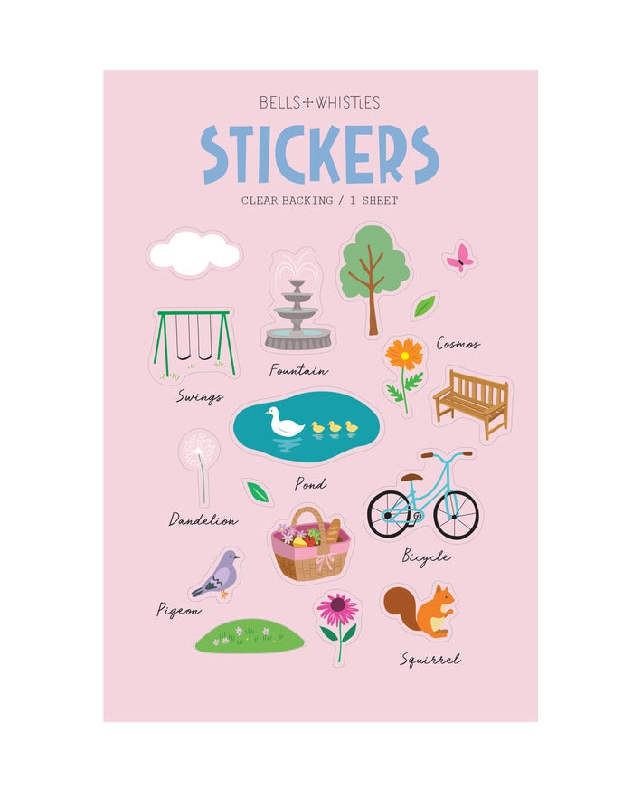 Girl of All Work - Bells & Whistles Stickers Clear Backed  - Park