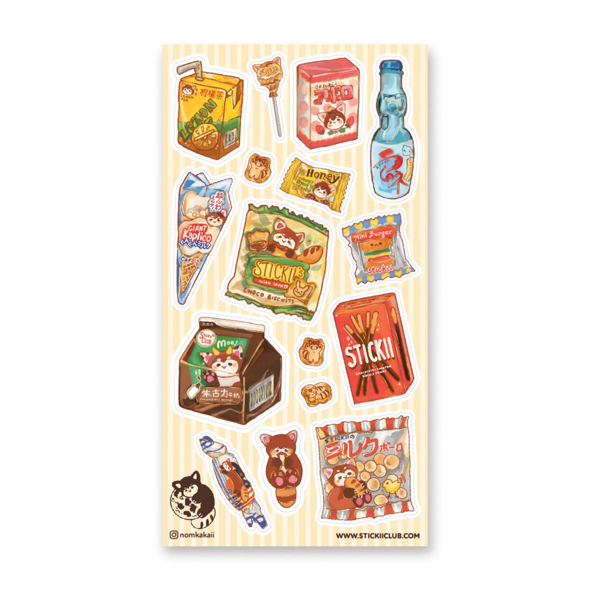 STICKII Sticker Sheet - Snacks