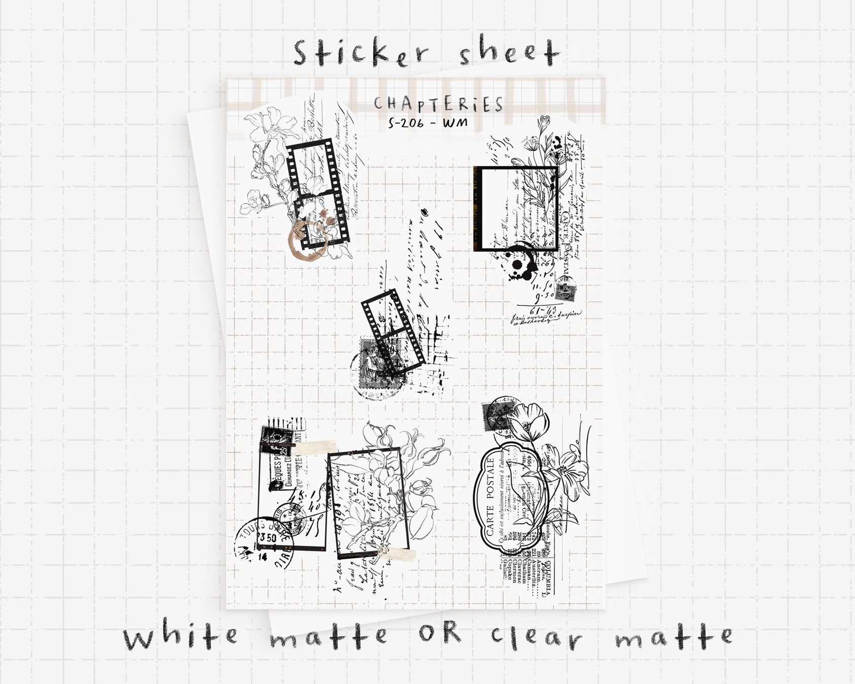 Chapteries - Postage Sticker Sheet