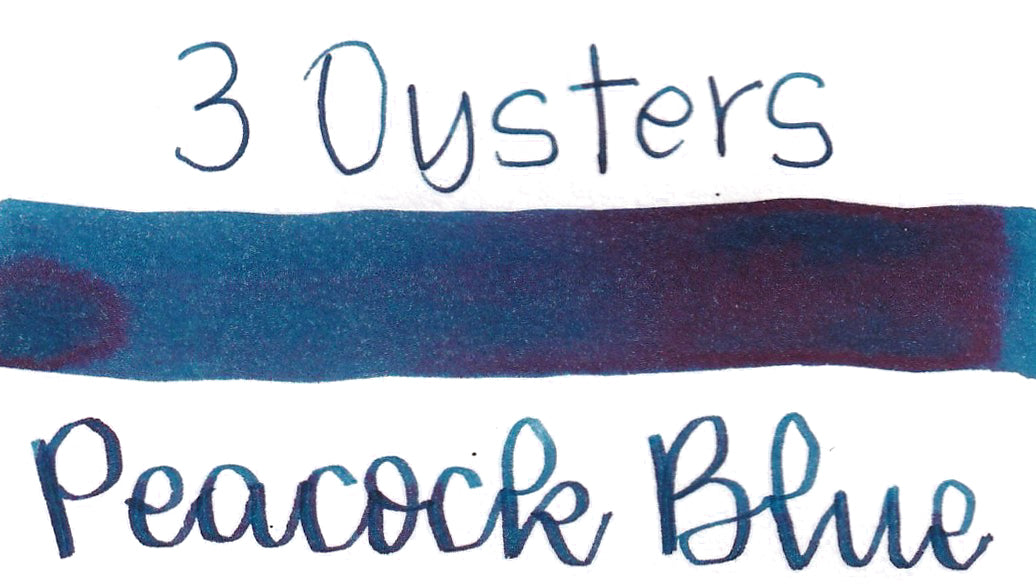 3 Oysters Ink - Delicious Peacock Blue