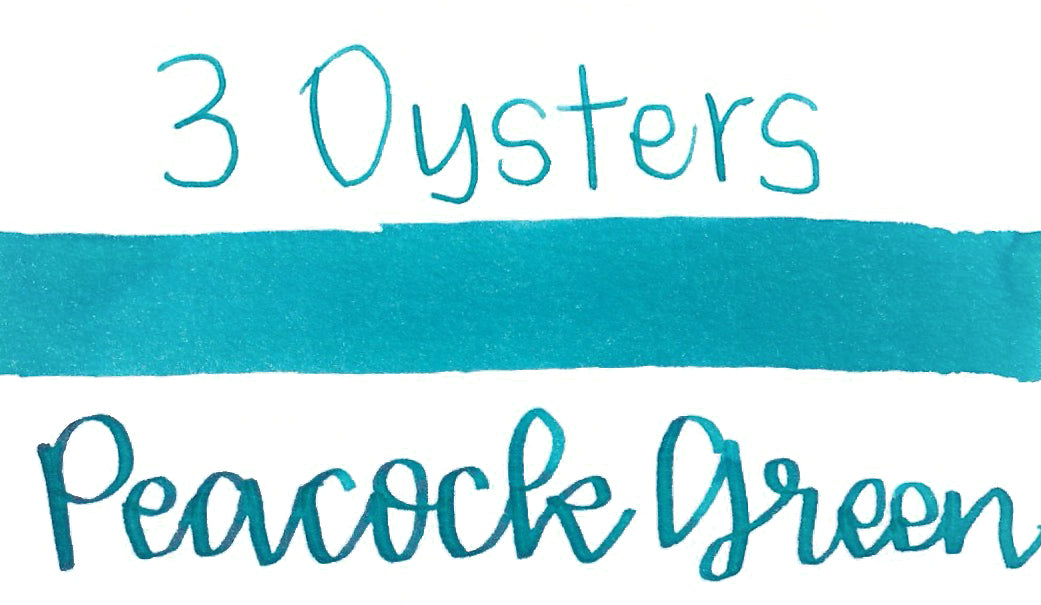 3 Oysters Ink - Delicious Peacock Green