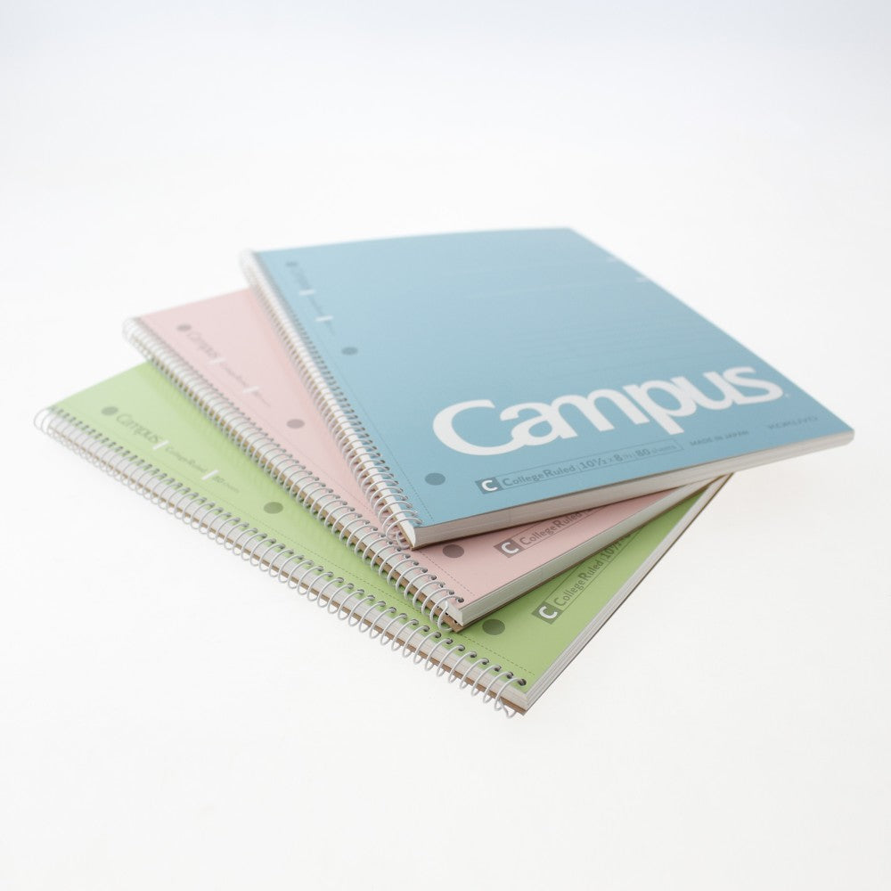 Kokuyo Campus Spiral Notebook College Ruled - 3 Pack