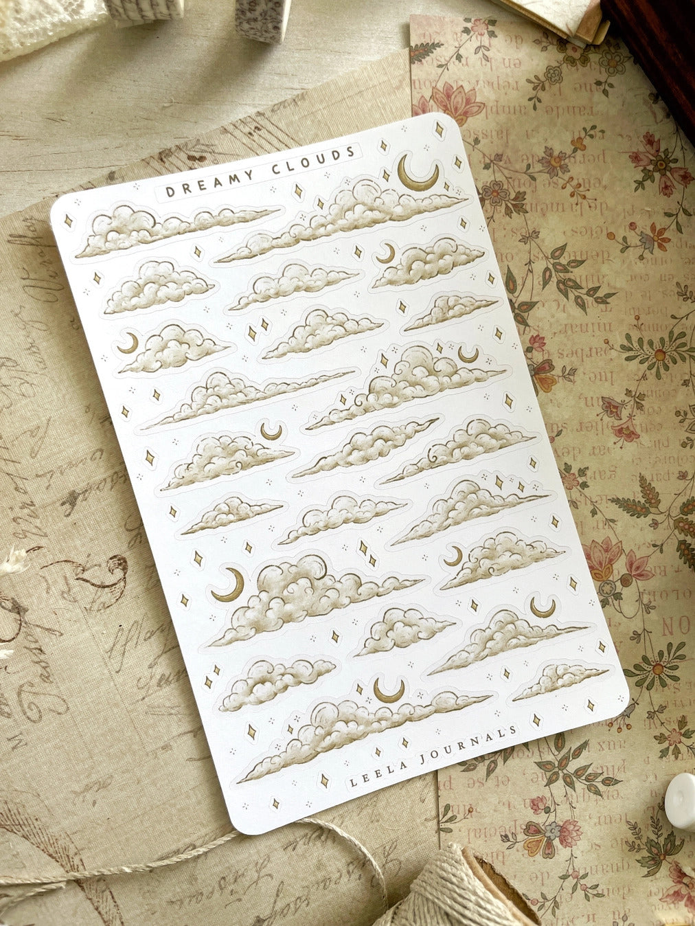 Leelajournals Dreamy Clouds Sticker Sheet