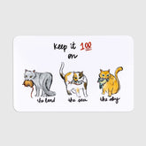 Amy Hartelust Art & Illustration - Vinyl Sticker - Keep It 100 Cats