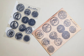 CoraCreaCrafts - Ancient Coins Clear Stamp