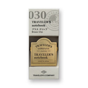 TRAVELER'S COMPANY Traveler's Notebook Brass Clip -Traveler's Logo