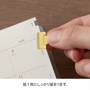Chiratto Index Page Clip Brass Small