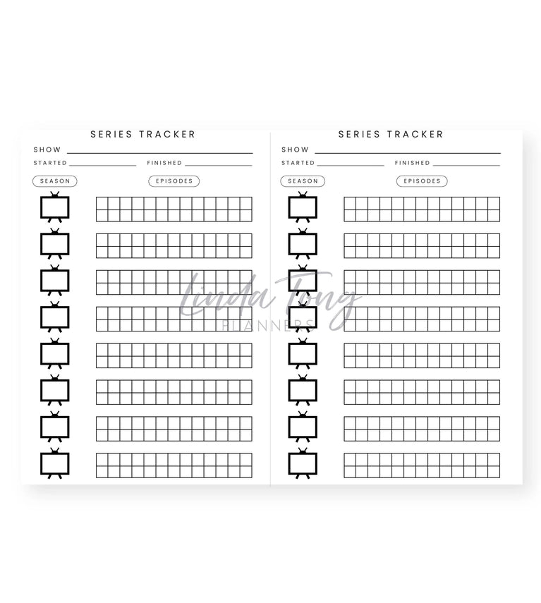 Linda Tong Planners - Tv + Movie Journal Pink