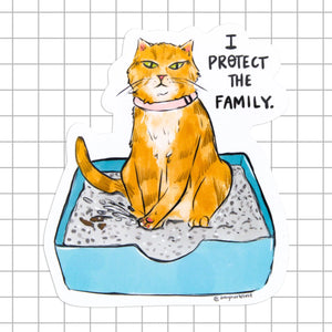 Amy Hartelust Art & Illustration - Vinyl Sticker - I Protect the Family