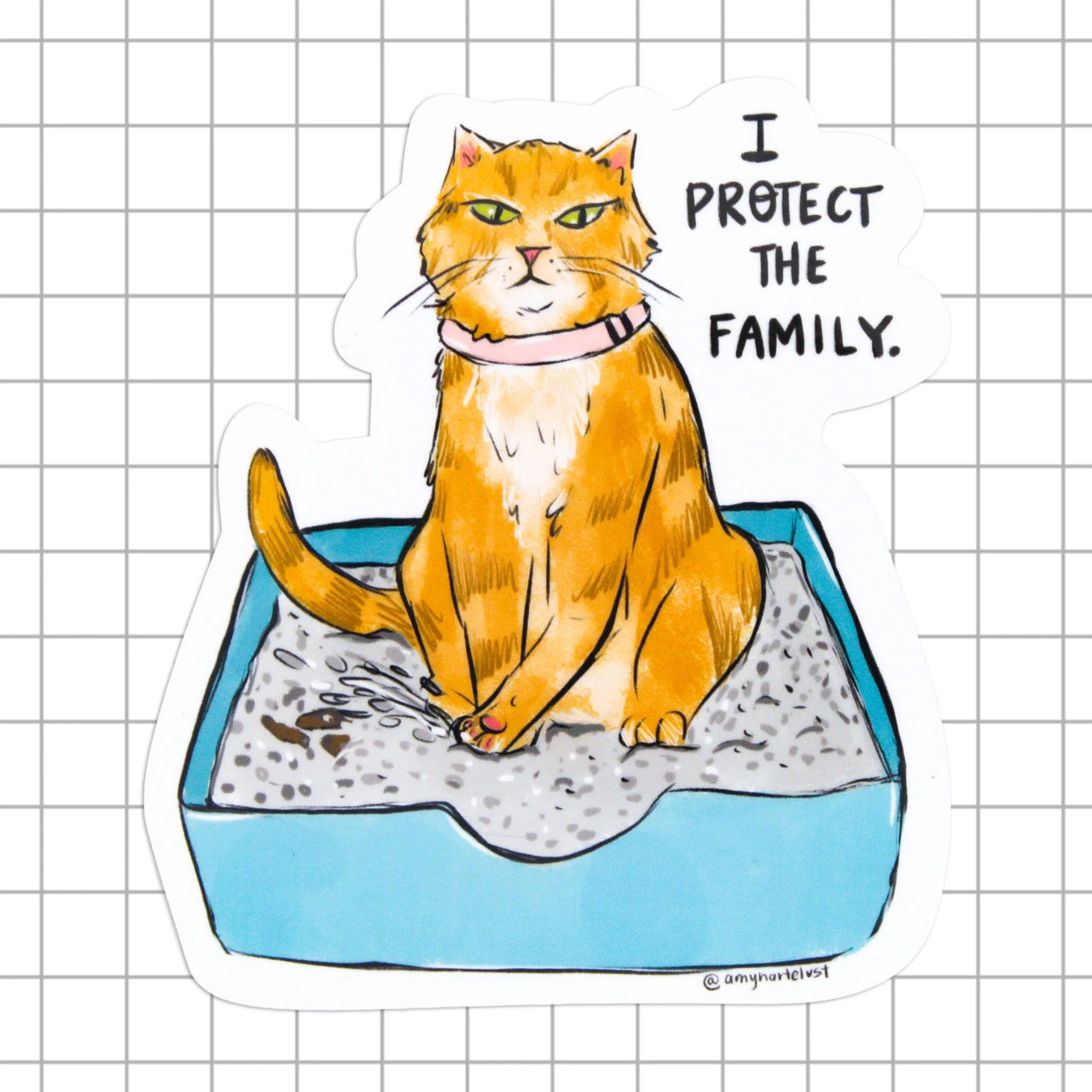 Amy Hartelust Art & Illustration - Vinyl Sticker - I Protect the Family