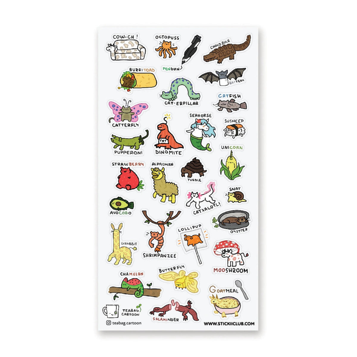 STICKII Sticker Sheet -  Strawbeary Lollipup