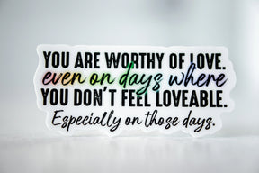 Savannah and James Co - Vinyl Sticker - You Are Worth