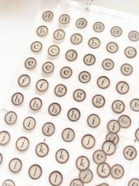 Kuboandlucy Stationery Co. - Vintage Typewriter Letter Sticker Sheet