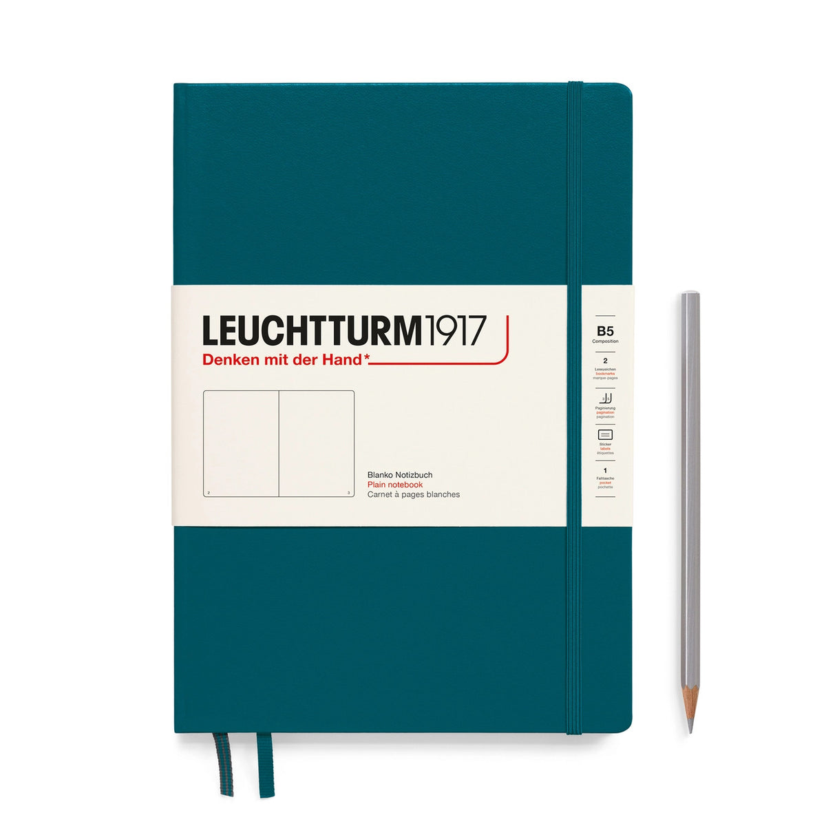 Leuchtturm1917 B5 Composition Hardcover Notebook - Pacific Green