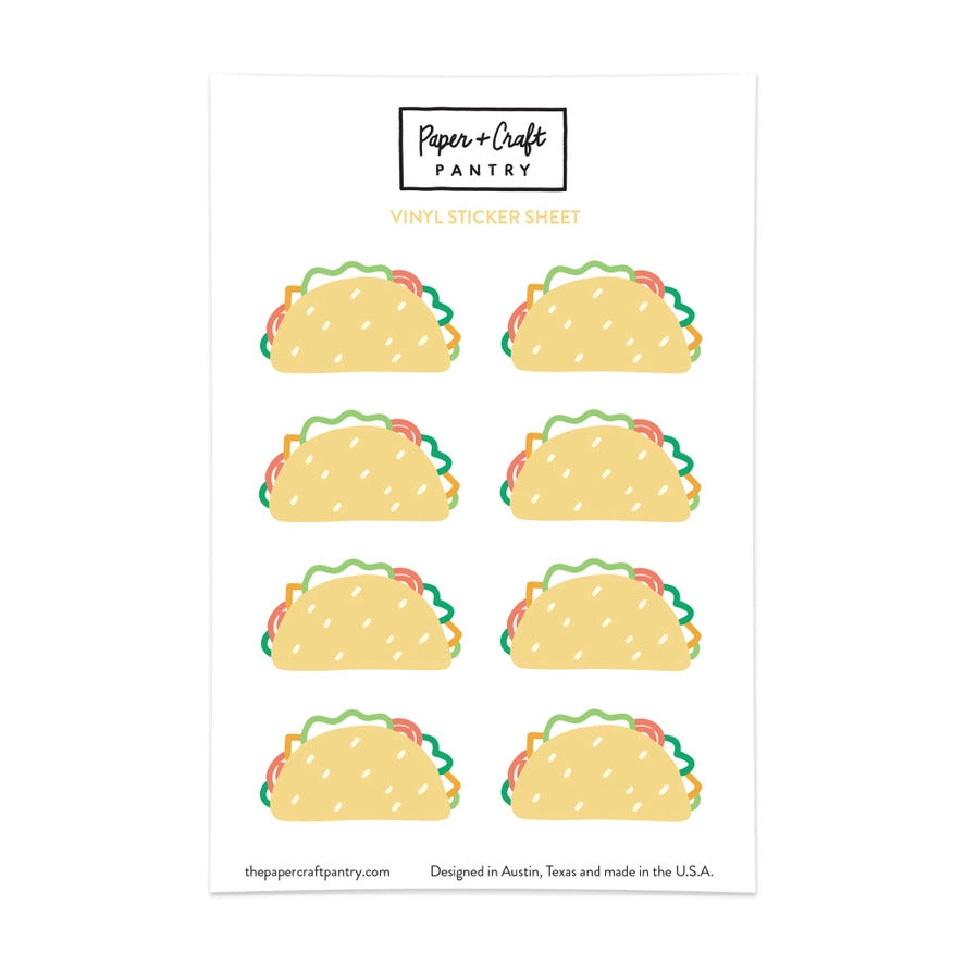 The Paper + Craft Pantry - Taco Sticker Sheet