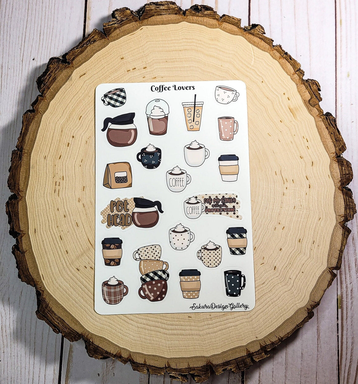 Sakura Design Gallery - Vinyl Stickers - Coffee Lovers