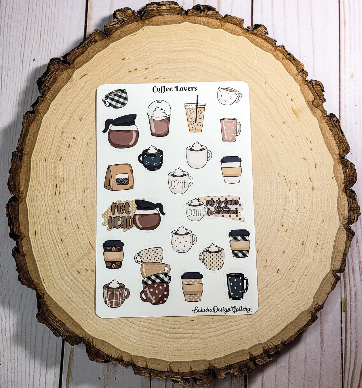 Sakura Design Gallery - Vinyl Stickers - Coffee Lovers