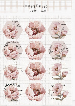 Chapteries - Pink Peony Sticker Sheet Set