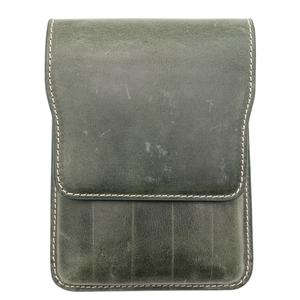 Galen Leather Co. Magnetic Flap Pen Case for 5 Pens - Crazy Horse Green
