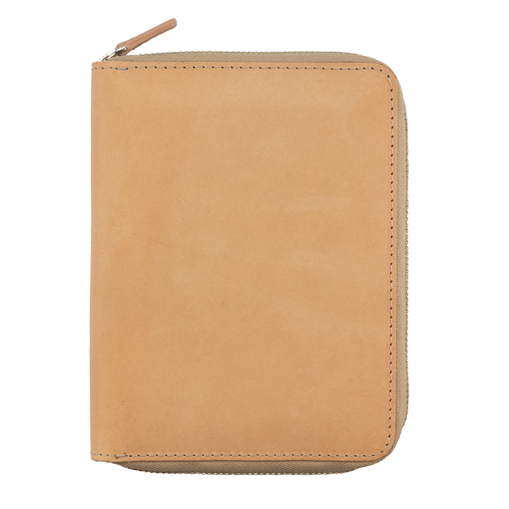 Leather Slip-n-zip 4 Slots Zippered Pen Pouch Undyed Leather -  Denmark