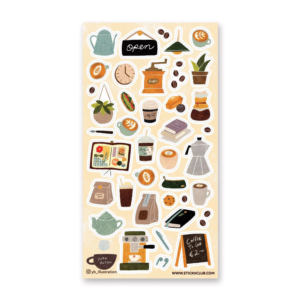 STICKII Sticker Sheet - Cafe Joy