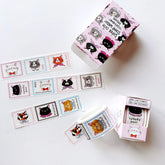 Calliope Pencil Factory - Fancy Felines Faux Stage Stamp Washi Tape
