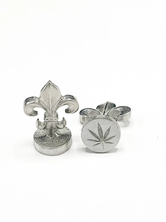 Global Solutions Metal Wax Seal 3/4" with Fleur-de-lis handle - Weed