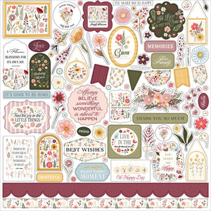 Echo Park Paper Co. - Pressed Floral Element Sticker