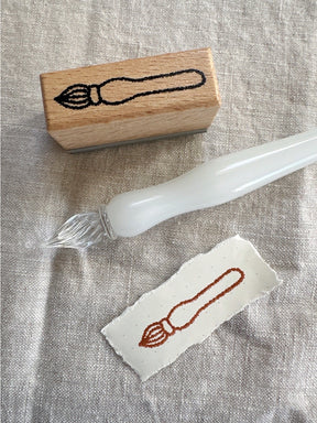 Bloom Paper Studio - Glass Dip Pen Wooden Stamp