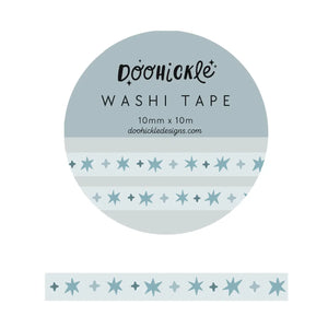 Doohickle Designs - Washi Tape - Light Blue Wonky Stars